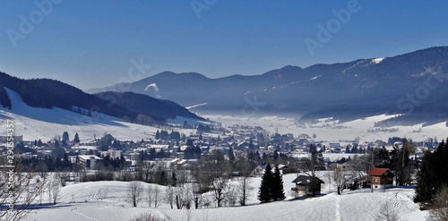 Autrans en France sous la neige