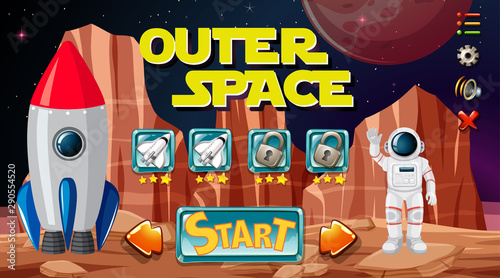 Outer space game background