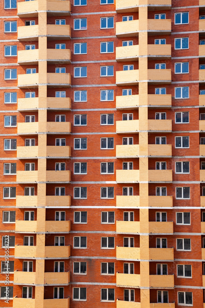High-rise residential building close-up.