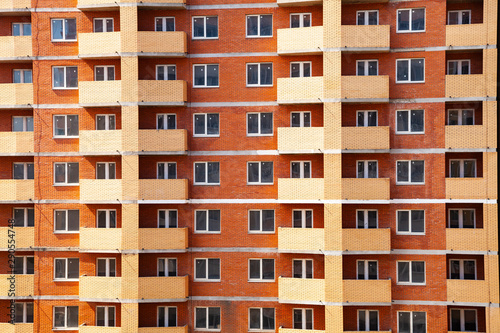 High-rise residential building close-up.