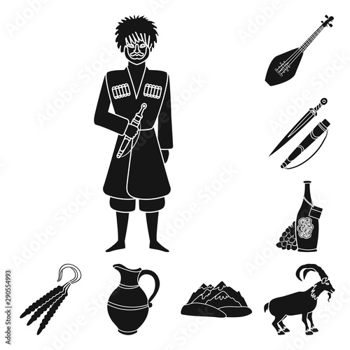 Isolated object of heritage and originality logo. Collection of heritage and traditions vector icon for stock.