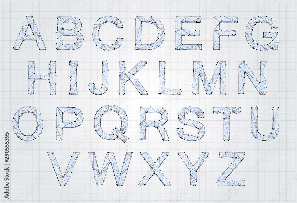 vector set of letters, ready alphabet. 3d style vector set of letters, ready alphabet. 3d style