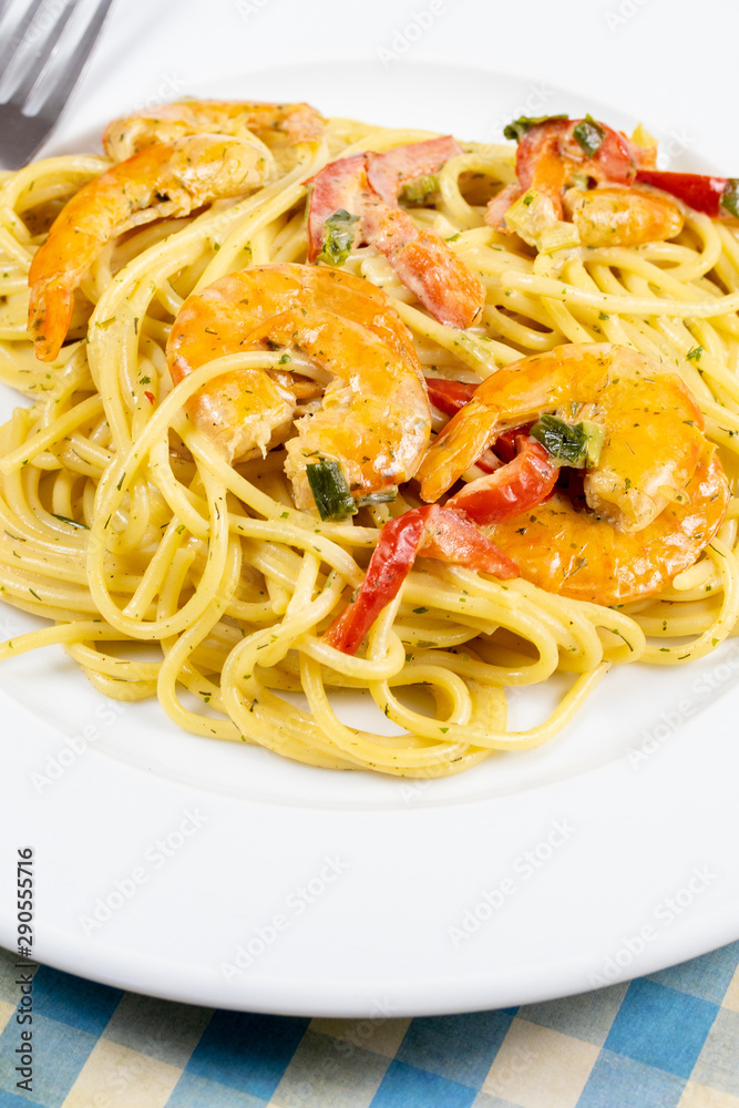 spaghetti aux crevettes