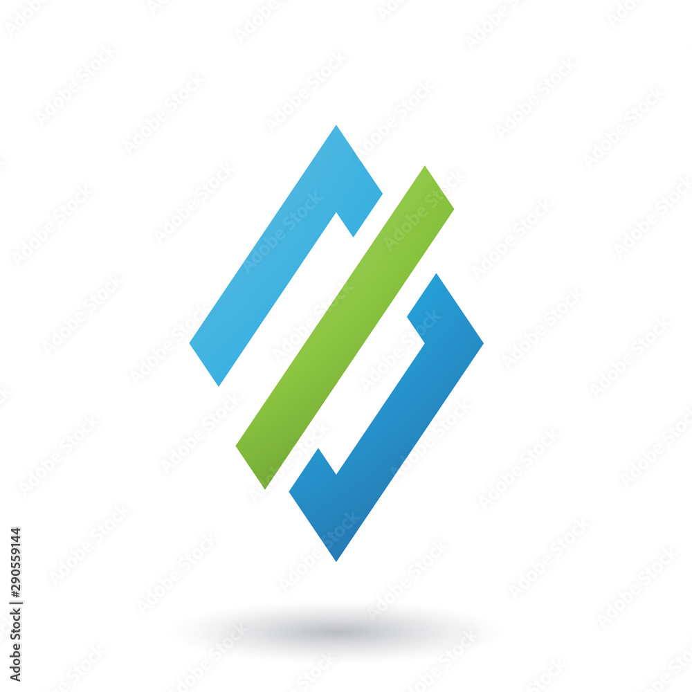 Blue Abstract Diamond and Rectangle Shape Illustration Blue Abstract Diamond and Rectangle Shape Illustration