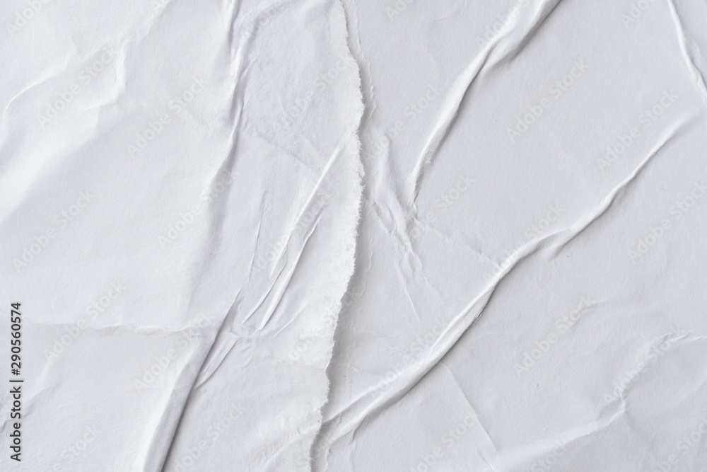 Blank white crumpled and creased paper poster texture background Blank white crumpled and creased paper poster texture background