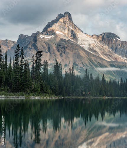 Cathedral Mountain towering over Lake O’hara, British Columbia, Canada © Ryan
