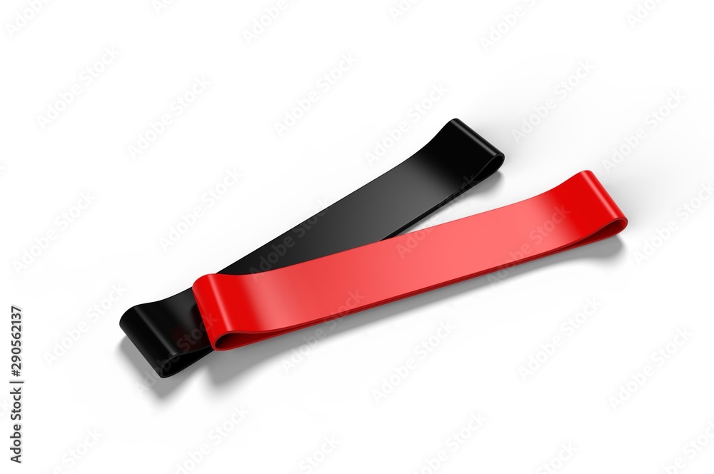 Fitness Resistance  Exercise Loop Band for Branding. 3d render illustration.