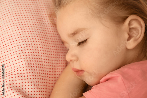 Cute little girl sleeping i...