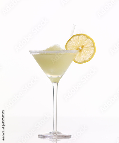Margarita in Cocktail glass against white
