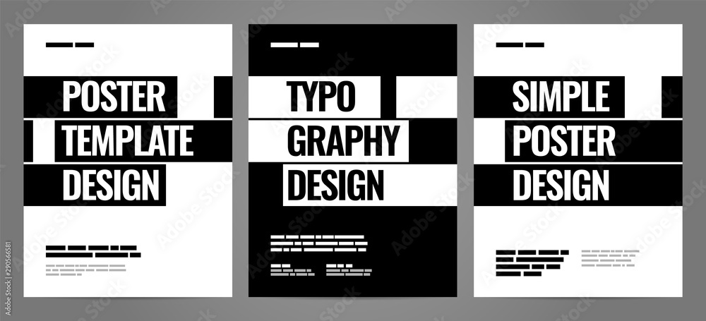 Plakat Simple template design with typography for poster, flyer or cover.