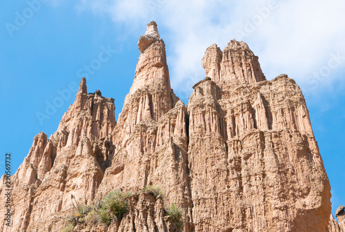 Bolivia La Paz detail of the rock formations of the hidden valley