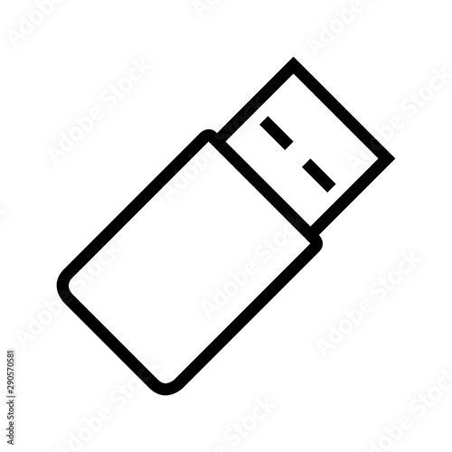 USB flash drive or Pen drive icon vector illustration