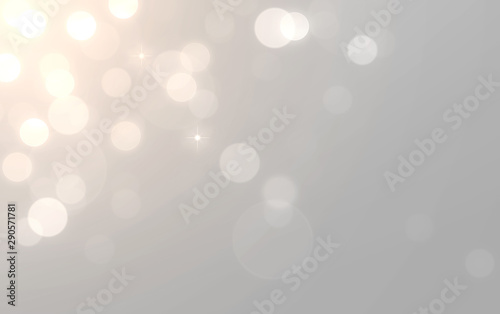 Abstract silver and gold bokeh background