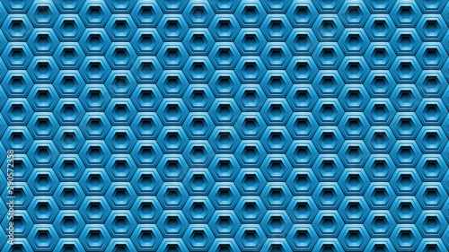 Blue Embossed Hexagon Background Illustration