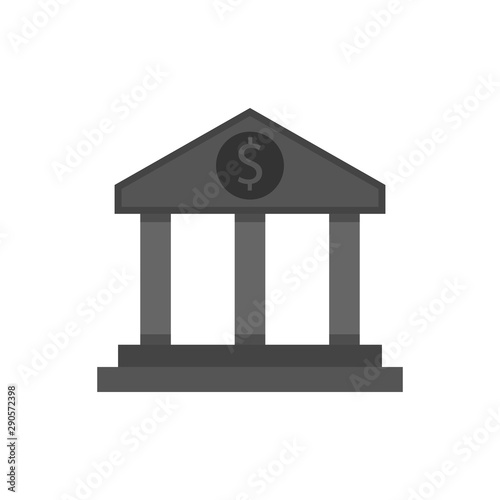 Bank icon. Saving or accumulation of money, investment concept. Vector illustration.