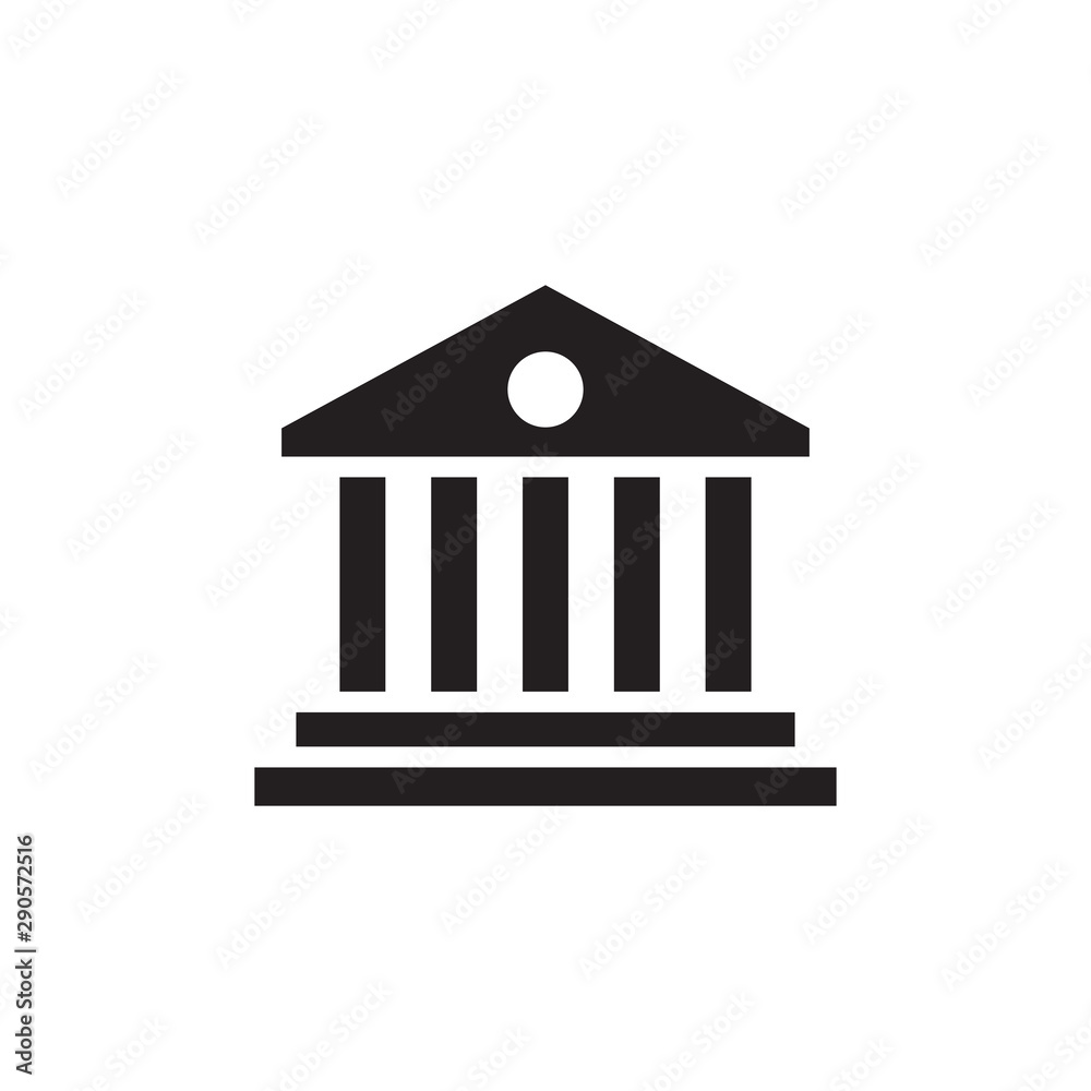 Bank icon. Saving or accumulation of money, investment concept Bank icon. Saving or accumulation of money, investment concept