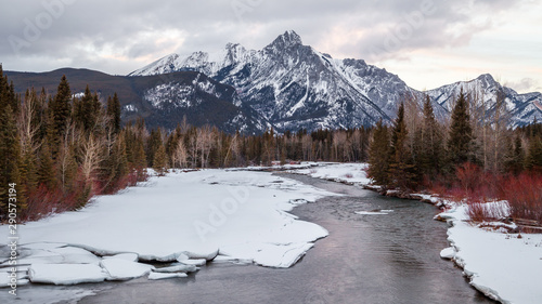 A beautiful winter day in the mountains of Kananaskis in Peter Lougheed Provincial Park, Alberta, Canada