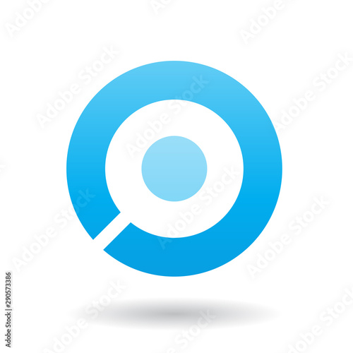 Bold Round Icon for Letter O Illustration