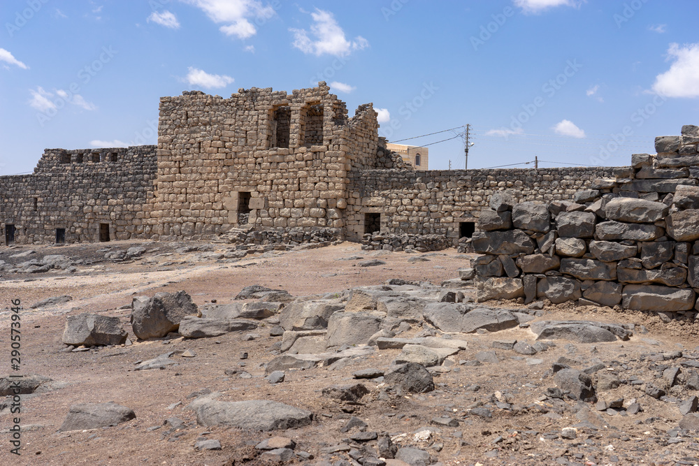 Castle Qazr Al-Azraq - one of the Jordan desert castles. Used by Lawrence of Arabia as a base during the Arab Revolt.