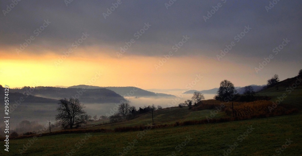 morning fog in the valleys