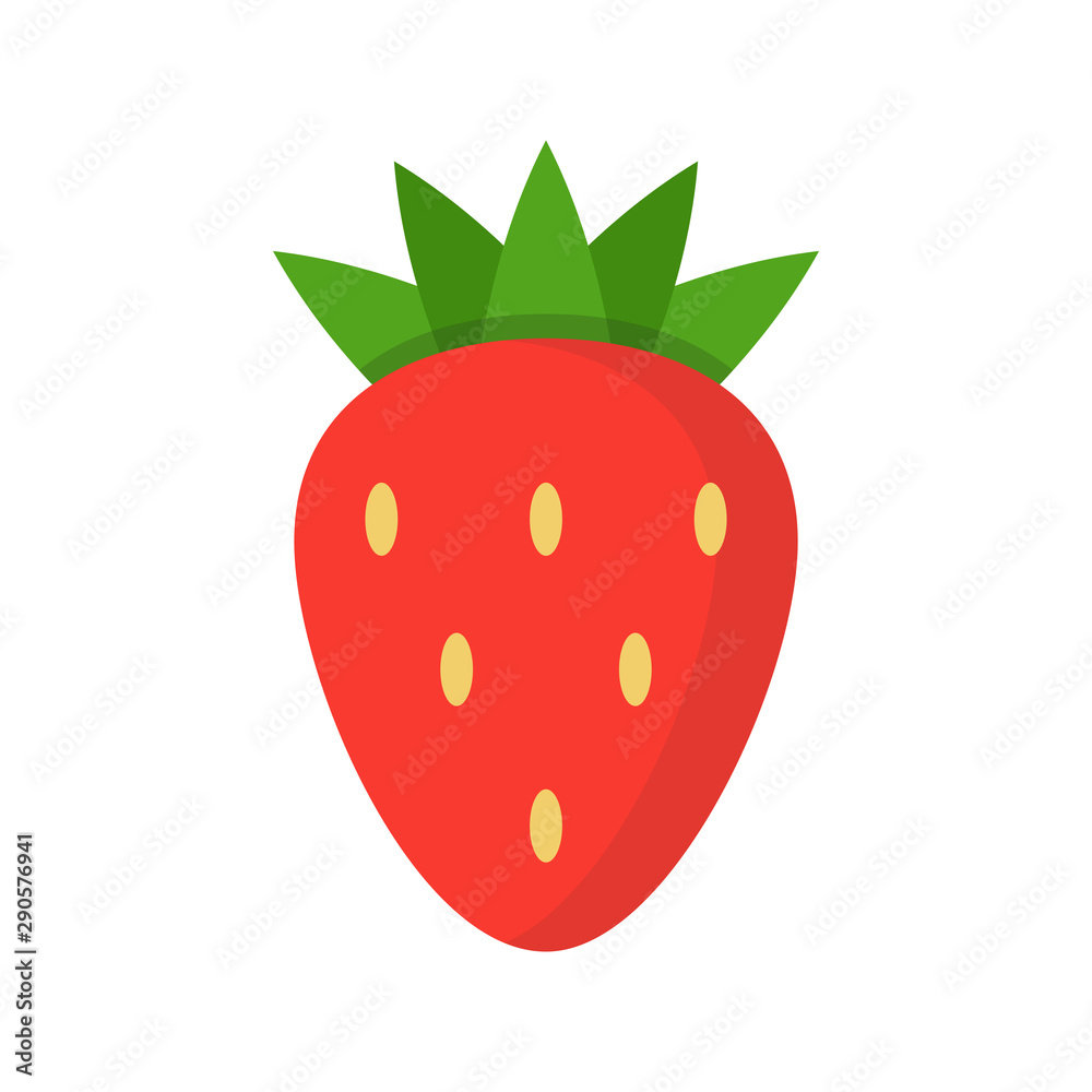 Strawberry icon. Vector illustration. Flat design. Strawberry icon. Vector illustration. Flat design.