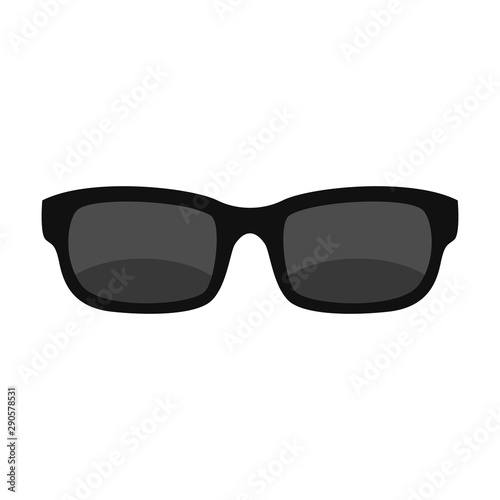 Glasses icon. Flat vector illustration.