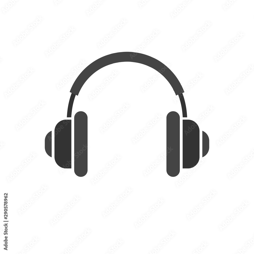 Headphones in flat style. Vector illustration. Headphones in flat style. Vector illustration.