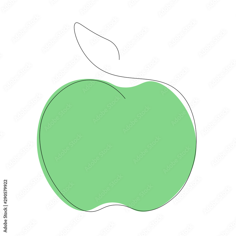 Green apple icon vector illustration Green apple icon vector illustration