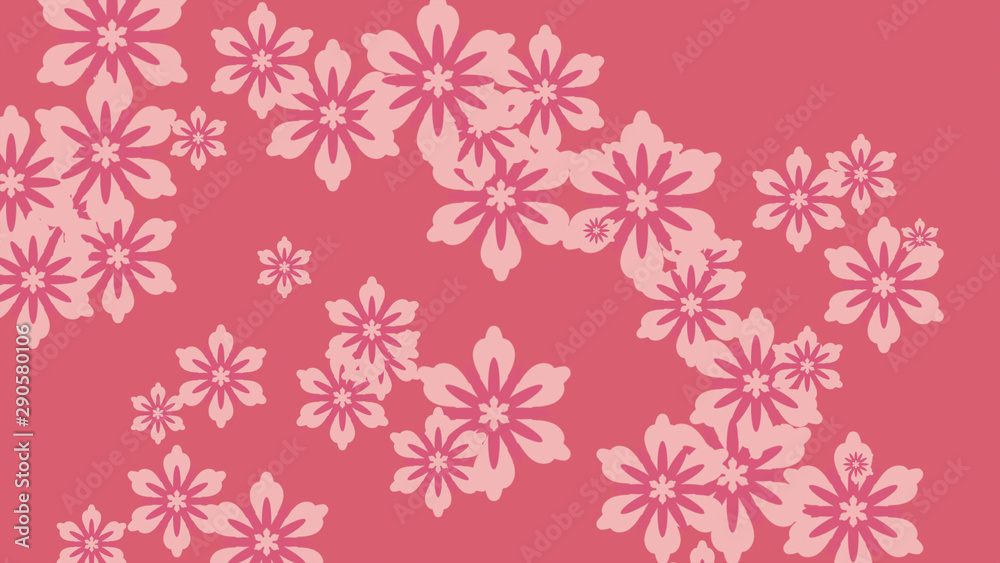 Abstract pink flowers background illustration. Pink floral background Abstract pink flowers background illustration. Pink floral background