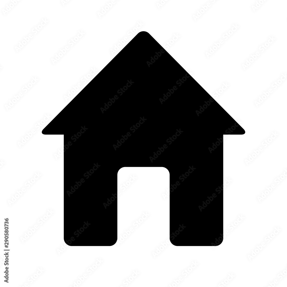 House icon isolated on background. Vector illustration.