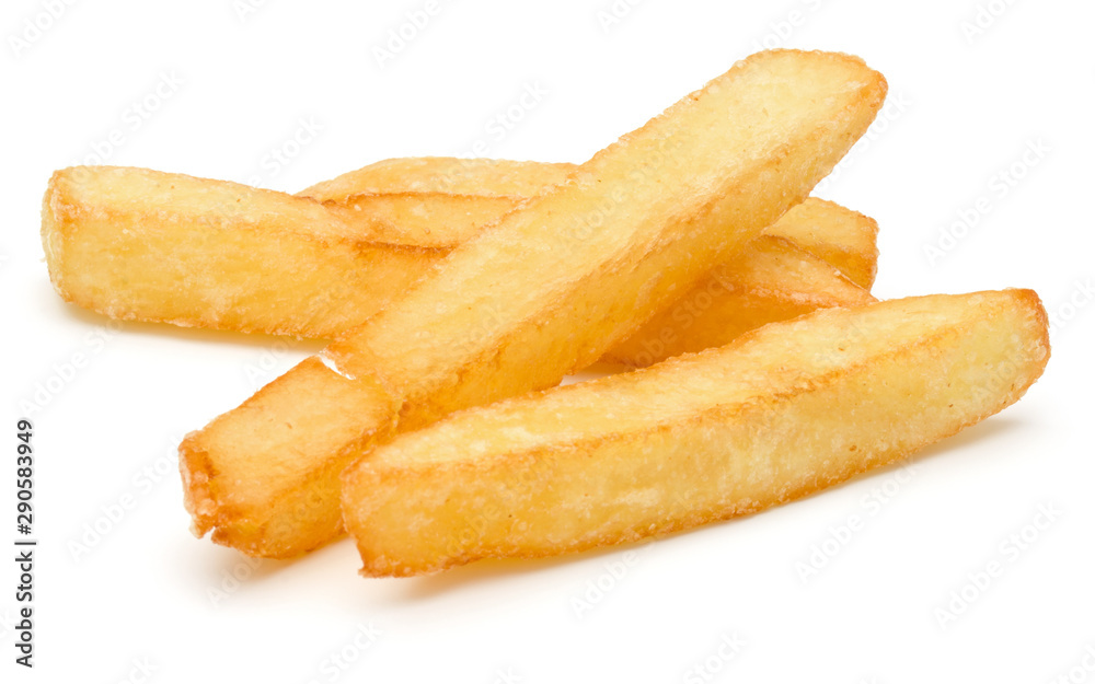 French Fried Potatoes isolated on white background French Fried Potatoes isolated on white background