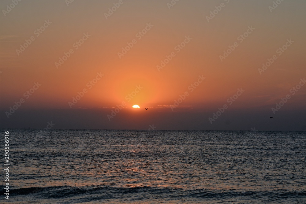 a sunrise in Mamaia resort
