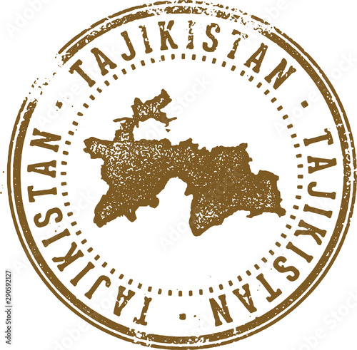 Tajikistan Country Rubber Stamp