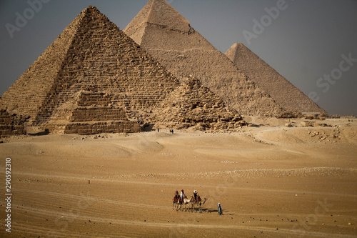 People near great pyramid of egypt