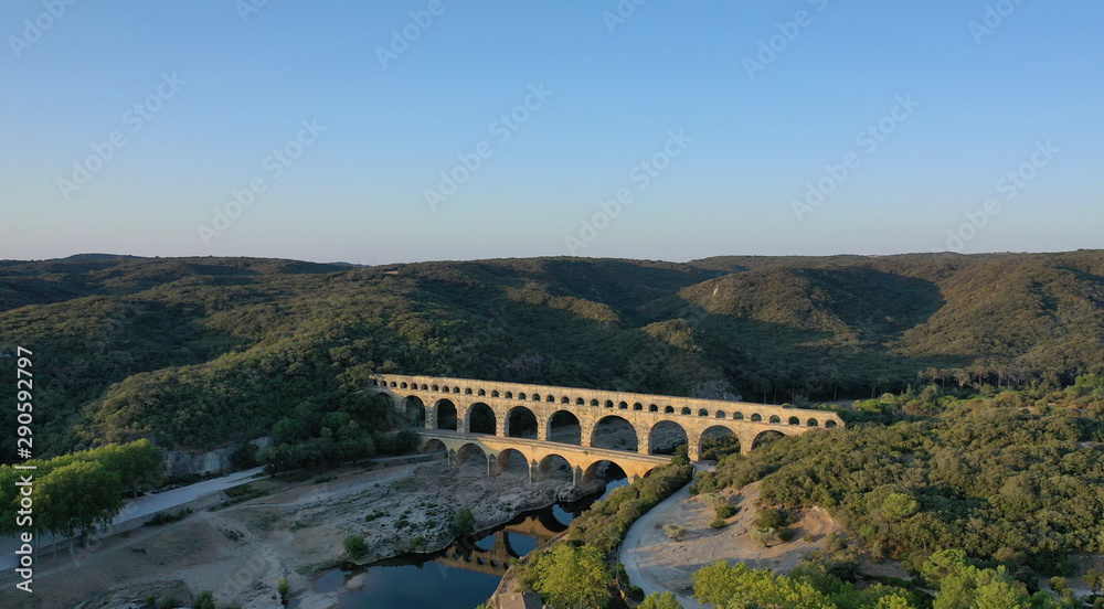 Pont du Gard aerial video