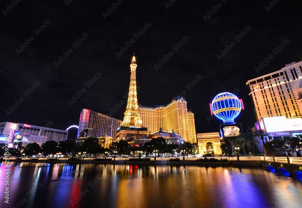 View of Eiffel Tower in Las Vegas Editorial Photo - Image of
