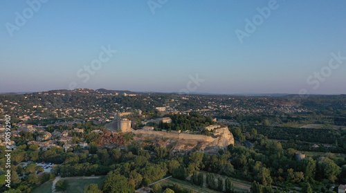 Avignon bridge Palais des Papes aerial video