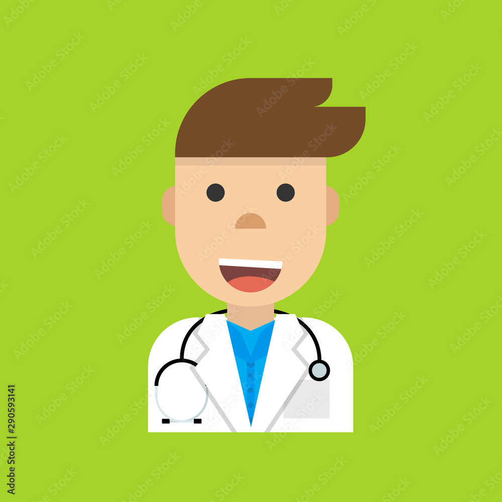 Fototapeta premium Doctor vector. Icon for web and mobile application. Flat design style.