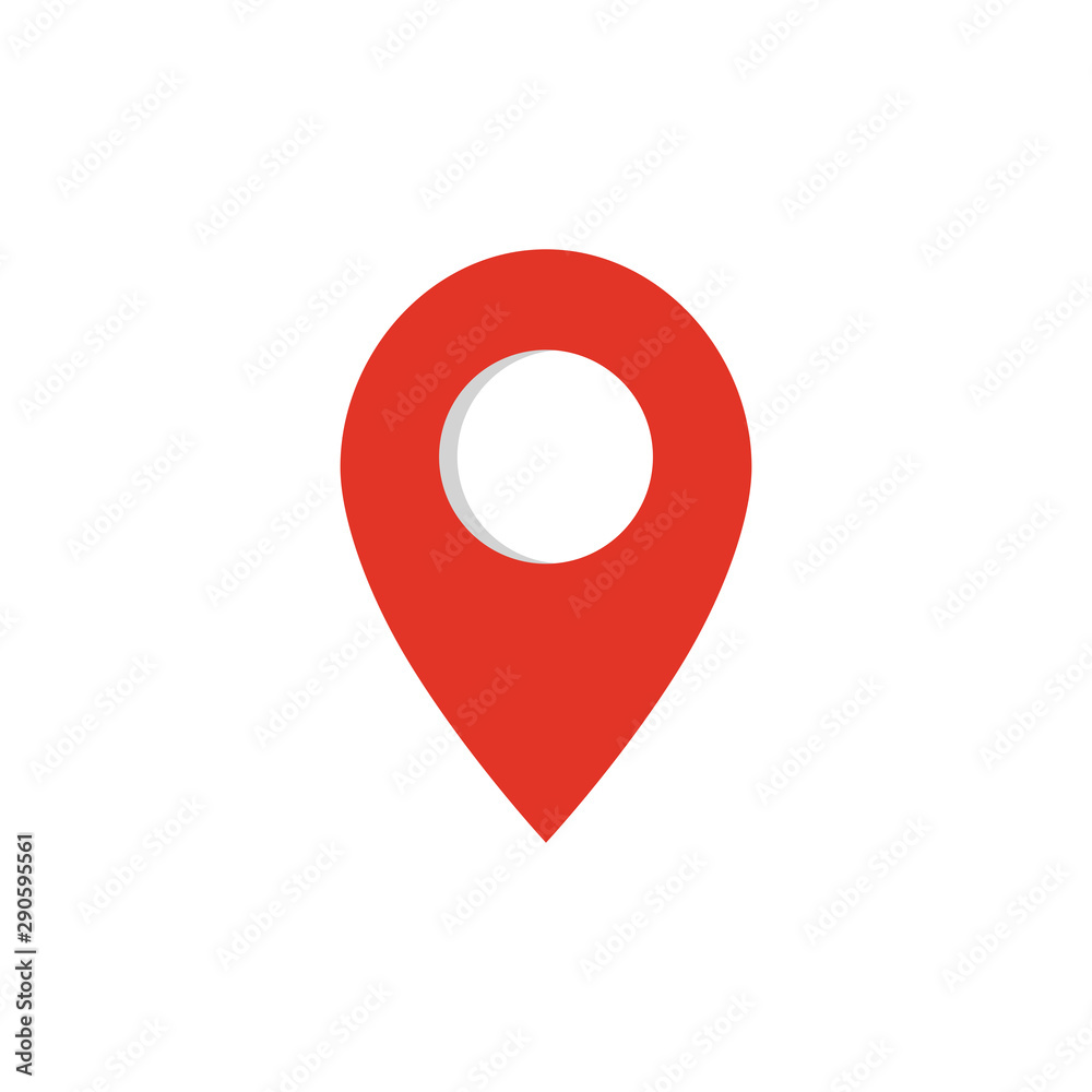 Map pointer icon. GPS location symbol. Flat design style. Map pointer icon. GPS location symbol. Flat design style.