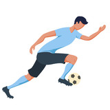 Soccer player. Vector illustration on white background.