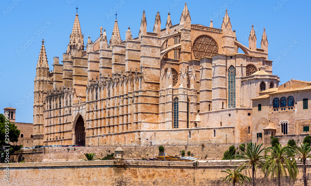 The Cathedral of Santa Maria of Palma in Mallorca, Balearic Islands, Spain