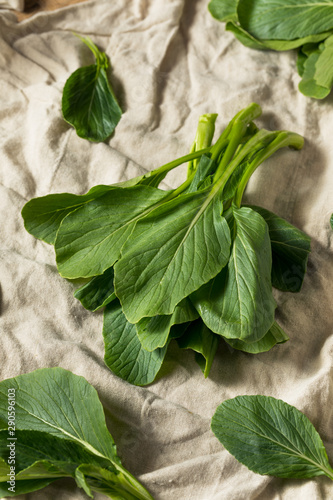 Cuadro en lienzo Raw Green Organic Chinese Gai Lan