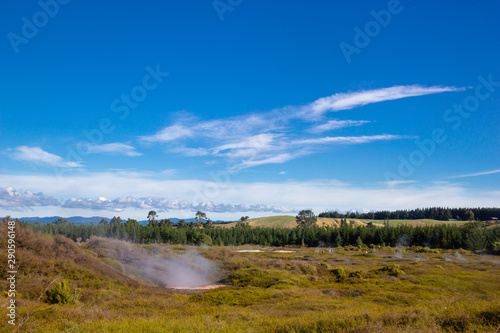 scenic view of Wairakei Thermal Valley, New Zealand