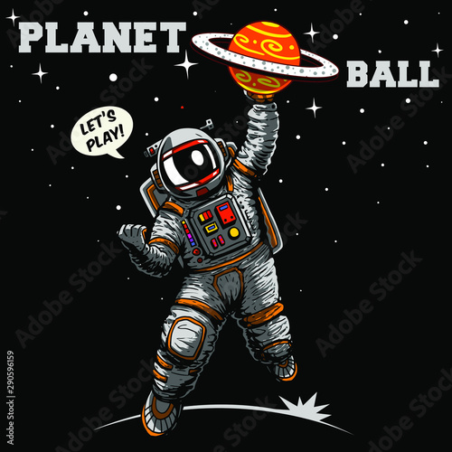 astronaut illustration tee shirt logo wallpaper graphic design print  
