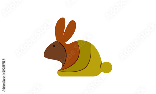 Rabbit Icon Logo Design, Creative Rabbit Logo Design, Rabbit Logo Design Vector Symbol Bunny, Rabbit Logo Template. Vector Illustration, Rabbit colorful logo © BakiBullah