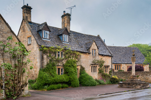 STANTON, ENGLAND - MAY, 26 2018: Stanton is a village in the Cotswolds district of Gloucestershire and is built almost completely of Cotswold stone, a honey-coloured Jurassic limestone 