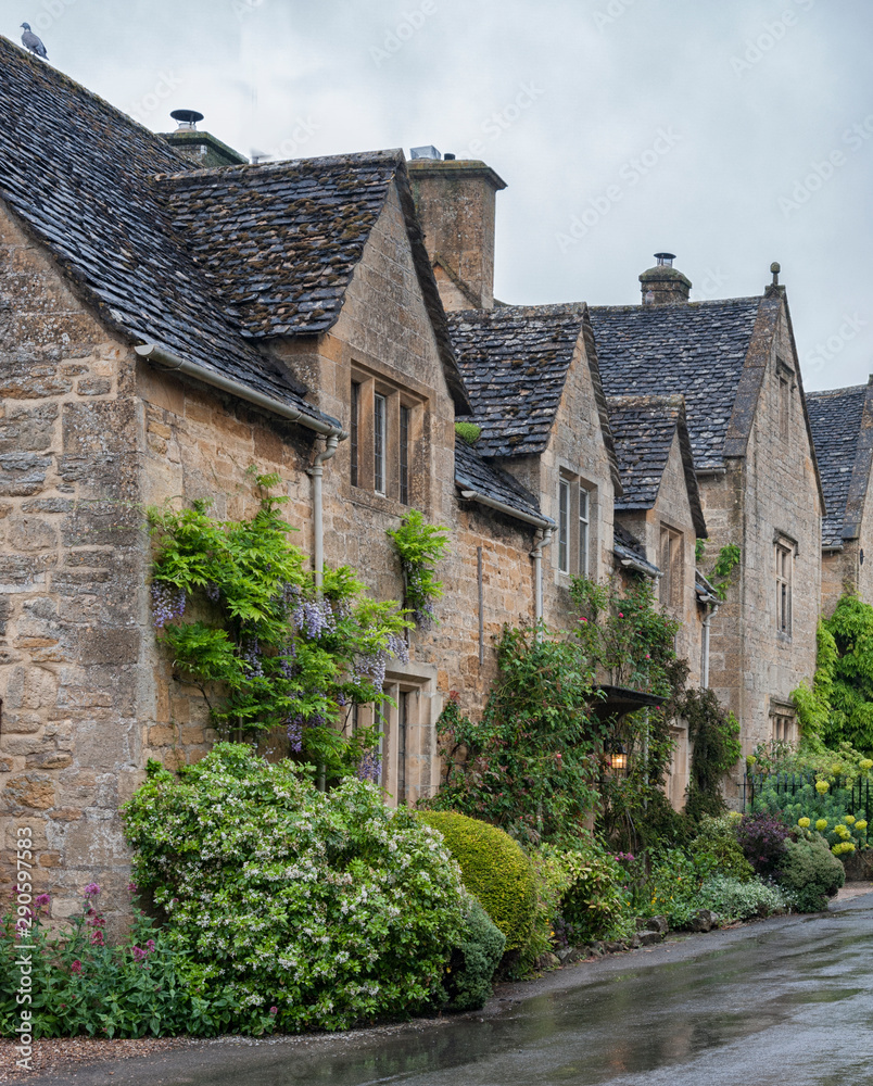 STANTON, ENGLAND - MAY, 26 2018: Stanton is a village in the Cotswolds district of Gloucestershire and is built almost completely of Cotswold stone, a honey-coloured Jurassic limestone  