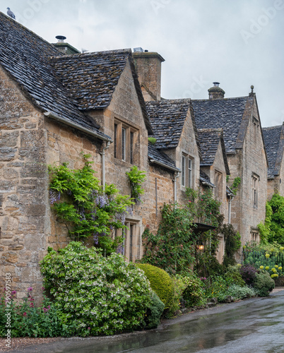 STANTON, ENGLAND - MAY, 26 2018: Stanton is a village in the Cotswolds district of Gloucestershire and is built almost completely of Cotswold stone, a honey-coloured Jurassic limestone 