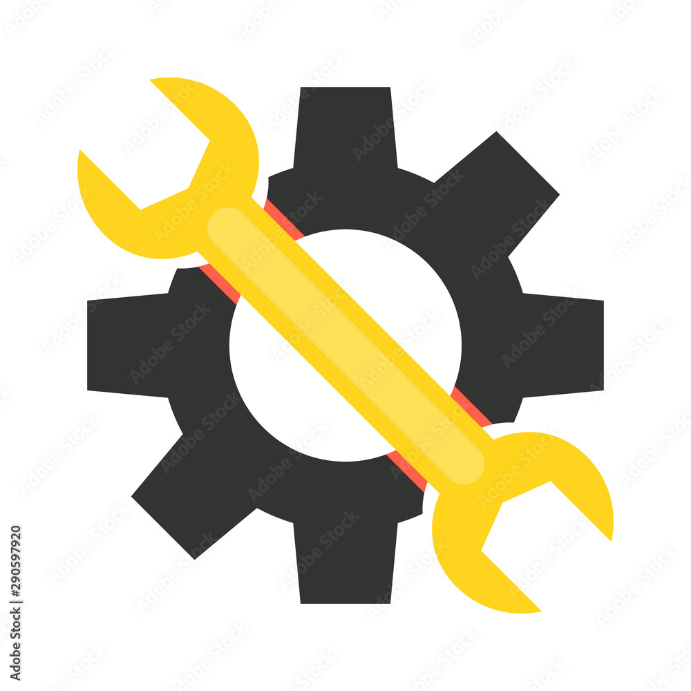 Service tool icon. Flat vector illustration. Service tool icon. Flat vector illustration.
