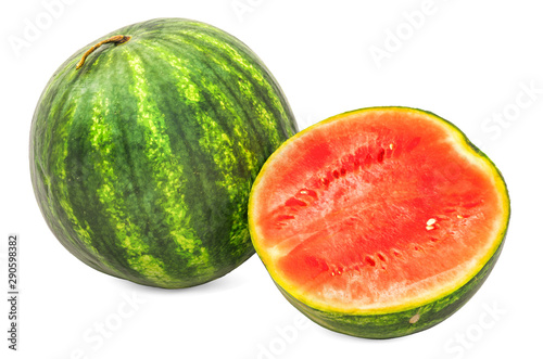 Watermelon 3d rendering with realistic texture